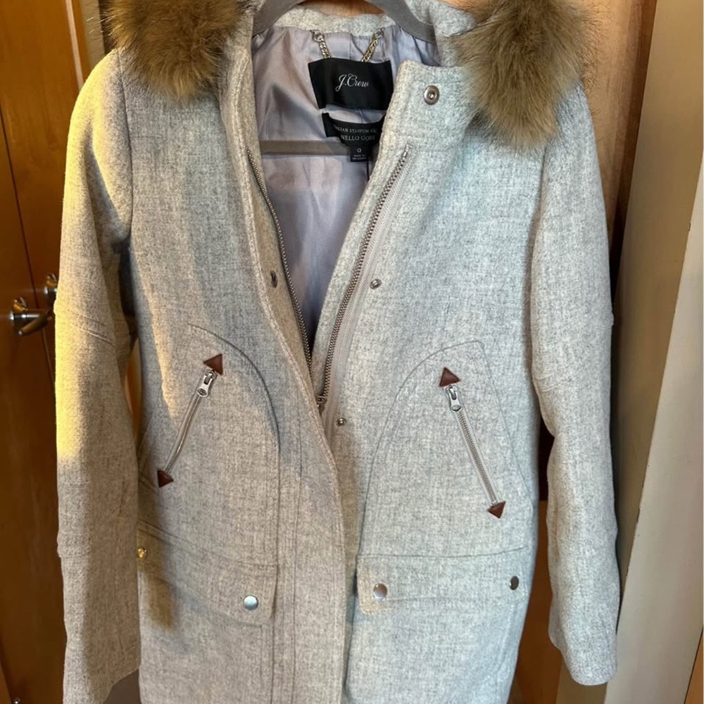 J. Crew Chateau Parka in Italian Stadium Cloth - Size 0
